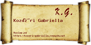 Kozári Gabriella névjegykártya