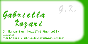 gabriella kozari business card